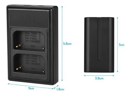 Andoer Np-f550 Usb Intelligent Charger & Battery Kit 1pcs
