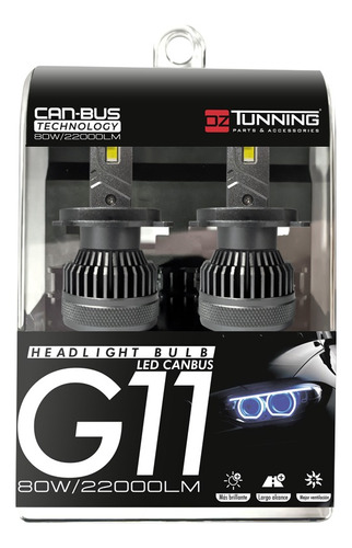 Focos Led Canbus Oz Tunning G11 22000 Lm Luz Blanca H4