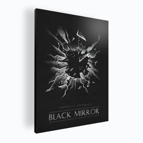 Cuadro Decorativo Monocromático Black Mirror 84x118 Mdf