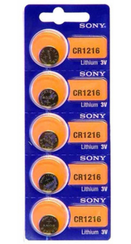 Imagen 1 de 7 de Pilas Sony Cr 1216 Litio3v Blister 5u Distribuidor Oficial