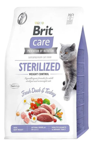 Brit Care Cat Sterilized Weight Control 2kg- Gato Adulto