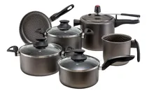 Comprar Jogo De Panelas 06 Pçs Teflon Com Panela De Pressão Kit