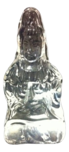 Kwan-yin Deusa Budista Misericórdia Cristal 9x5cm Belissima!
