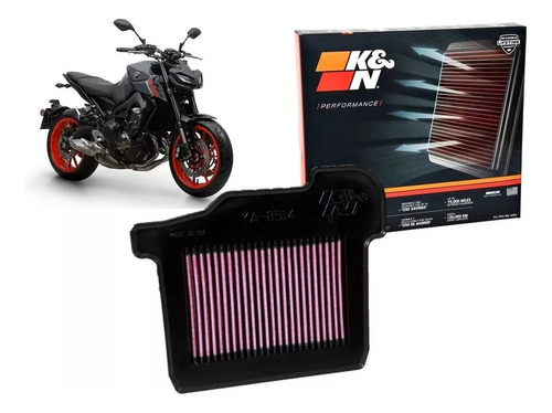 Filtro Ar Esportivo K&n Kn Ya-8514 Yamaha Mt09 Mt 09 Mt-09