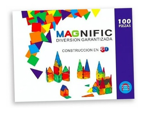 Bloques Magnéticos Construcción 3d Magnific 100 Piezas
