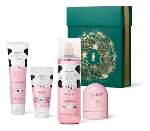 O Boticario Presente Cuide-se Bem Deleite Body Spray E Loção Hidr...