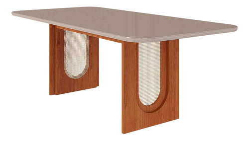Mesa De Jantar Retangular Valentina Cimol Cinamomo/off White