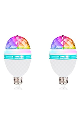 Iagbibui Bombilla De Bola De Discoteca, 3 W, E27 Rgb De Colo