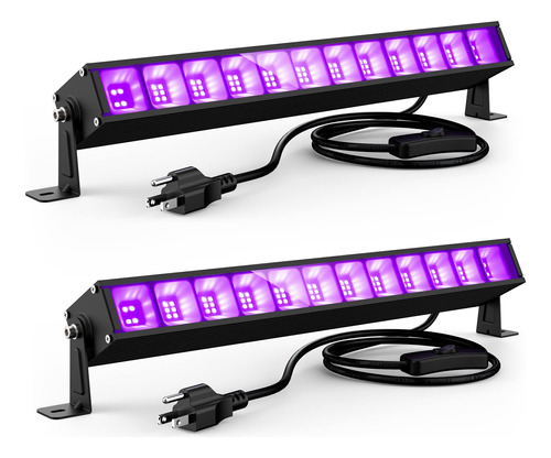 Set De Barras Luz Led Negras 40w Para Fiestas Eventos 2pcs