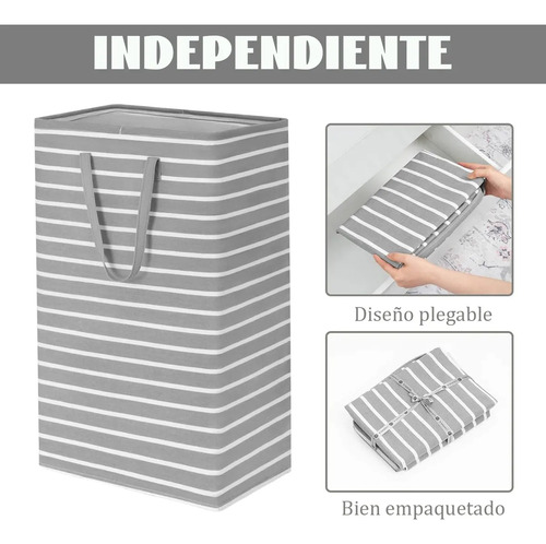 2pzs Cesto Grande Para Ropa Sucia Y Lavandería Plegable 75l