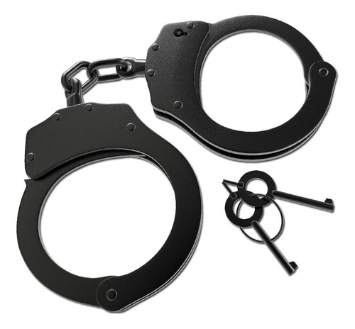 Best Police Handcuffs In Black Steel Model Includes Dou...