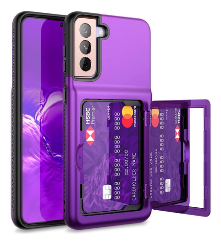 Funda Galaxy S21 Plus Welovecase Wallet Purple