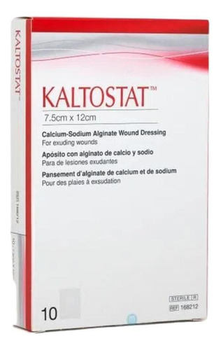 Curativo Kaltostat 7,5 X 12 Cm (c/10 Unds) 168212 - Convatec
