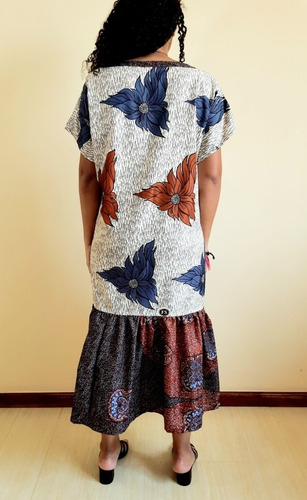 Imagem 5 de 6 de Vestido Feminino Tecido Longo Geni