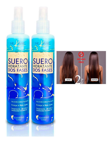  2 Pzs Suero Hidratante Dos Fases Cabello Seco Nekane Repara