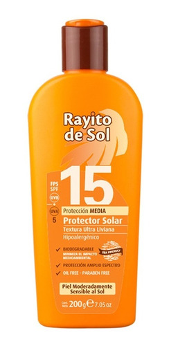 Rayito De Sol Protector Solar Fps15 200 G