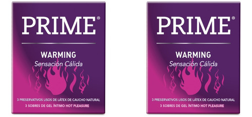 Prime Warming Sensacion Cálida Kit X2 Preservativo X3un