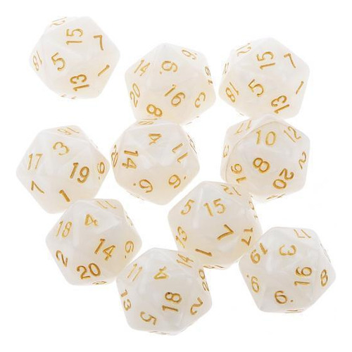 4x 10 Uds. Dados De Veinte Caras D20 Jugando D&d Rpg