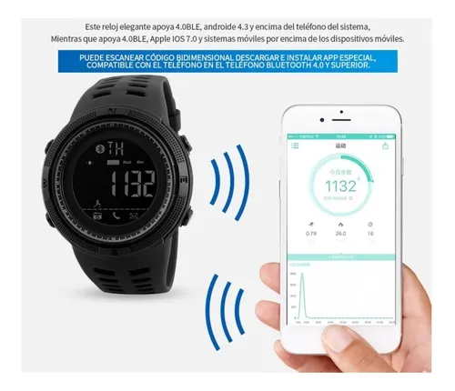 Reloj Skmei 1250 Bluetooth Smart Watch Podometro Calorias