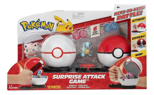 Pokemon - Poké Bola Ataque Surpresa - Squirtle E Jigglypuff