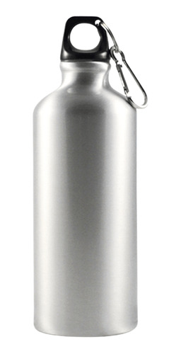 Botella De Aluminio Plata De 400ml Con Arnes Para Sublimar 