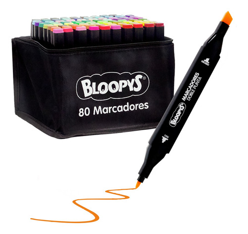 Bloopys Plumones Doble Punta Set De Marcadores 80 Colores