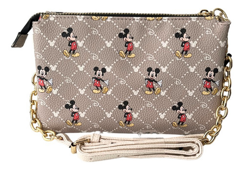 Crossbody Disney Mickey Mouse Monograma Beige