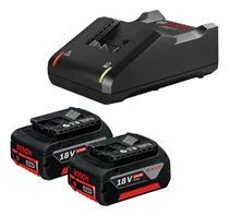 Comprar Kit De Baterías 4.0 Amperios + Cargador Bosch Profes. 18v