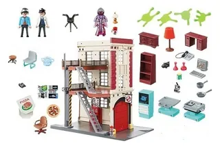 malvaviscos cazafantasmas Playmobil 9219 Cuartel Bomberos Ghostbusters Cazafantasmas