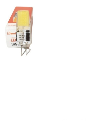Lampara Led Bipin Calida G4 12v 3w 12,5mm Diam X 37mm Alto Luz Blanco Cálido