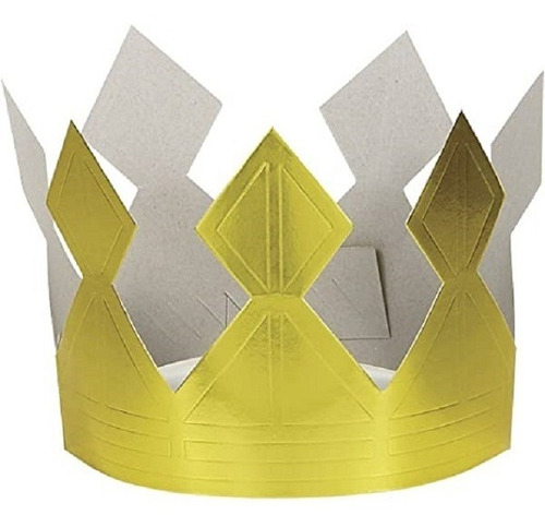 Corona De Rey Dorada De Carton Talla Unica