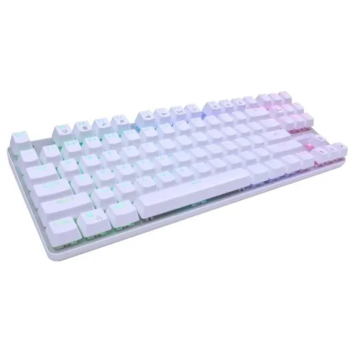 Teclado Mecanico Gamer Blanco Rgb Switch Cafe Gs200-b