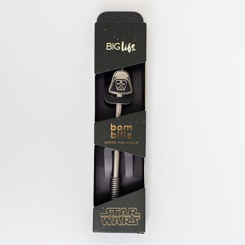 Bombilla Acero Inoxidable Con Dije Star Wars