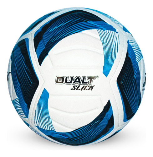 Bola De Futebol De Campo Dualt Slick Evolution Profissional Cor Azul