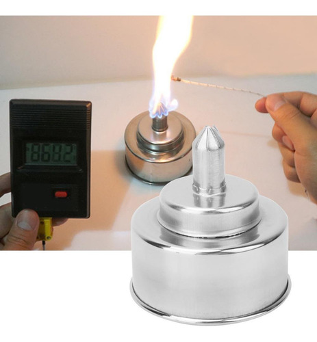 Lamparita De Alcohol De Acero Inoxidable Para Laboratorio