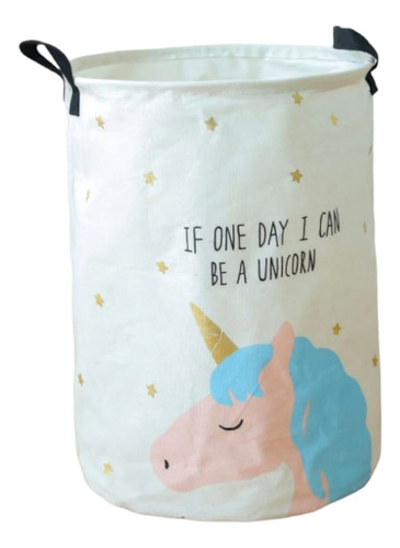 Canasto De Ropa/30*33cm/unicornio