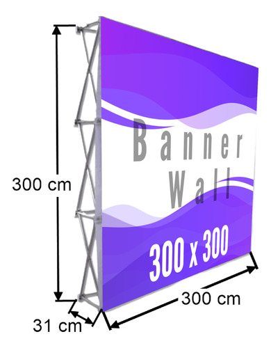 Muro Publicitario Pared Grafica Reforzado Velctro 3x3