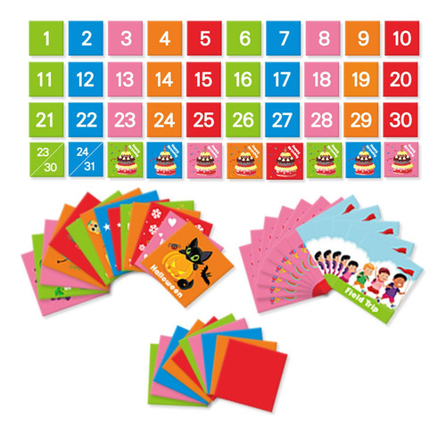 Calendario De Bolsillo Para El Aula, Gráfico De Negro