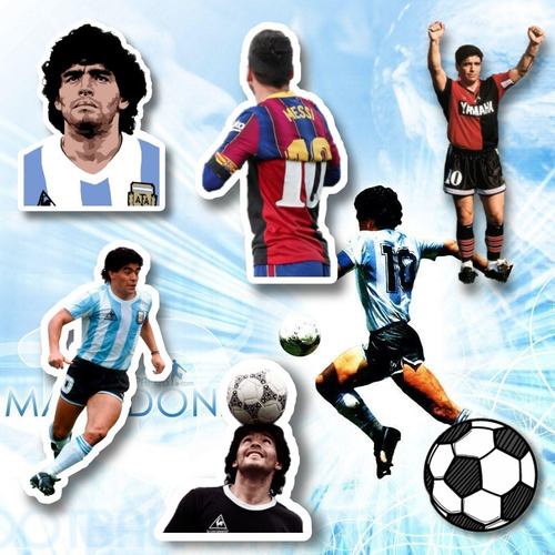 Stickers, Calcos, Pegatinas, De Maradona, Futbol, X20 Unid