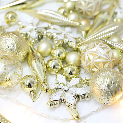 40x Adornos De Bolas De Navidad Colgantes Con Dijes,