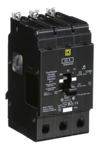 Interruptor Atornillable 30 A 480/277 Schneider