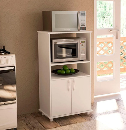 Imagen 7 de 9 de Mueble Organizador Con Espacio Para Microondas + Horno Elect
