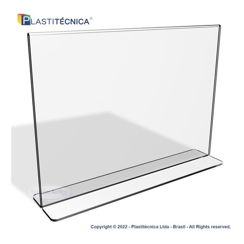 Kit 100 Displays Petg T Transparente | 6x3cm | Porta Preço 