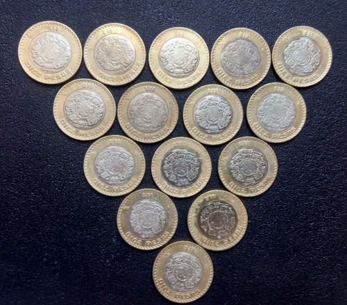 Monedas 10 Pesos Grafila Invertida (Usado)