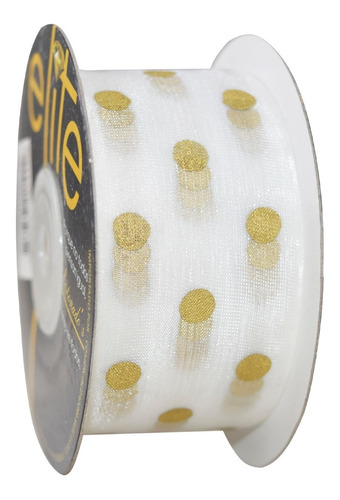 Imagen 3 de 3 de Listón De Organza Estampada De 39mm, Odm 1 1/2