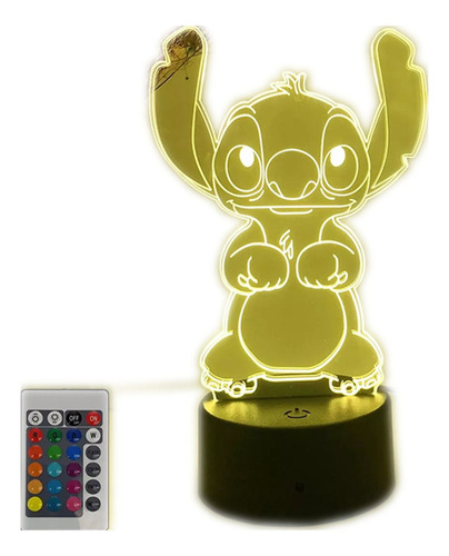 Figura De Anime 3d Night Light De Lilo Y Stitch Merch