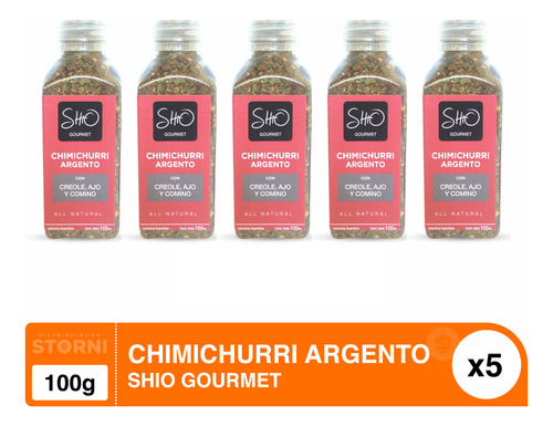 Chimichurri Argento Pack X5u Shio Gourmet Por Mayor