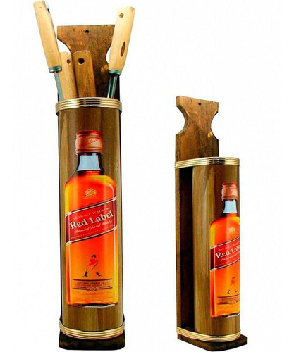 Porta Espetos De Churrasco Gourmet Whiskey Red Decor