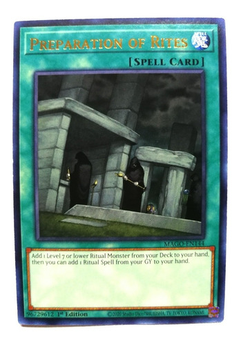 Yugioh Preparation Of Rites / Preparación De Rituales (rara) (Usado)