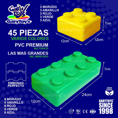 Juego Bloques Gigantes Estimulacion Temprana Armar Construir